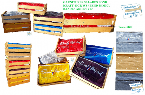 garnitures salades fruits et légumes emballages